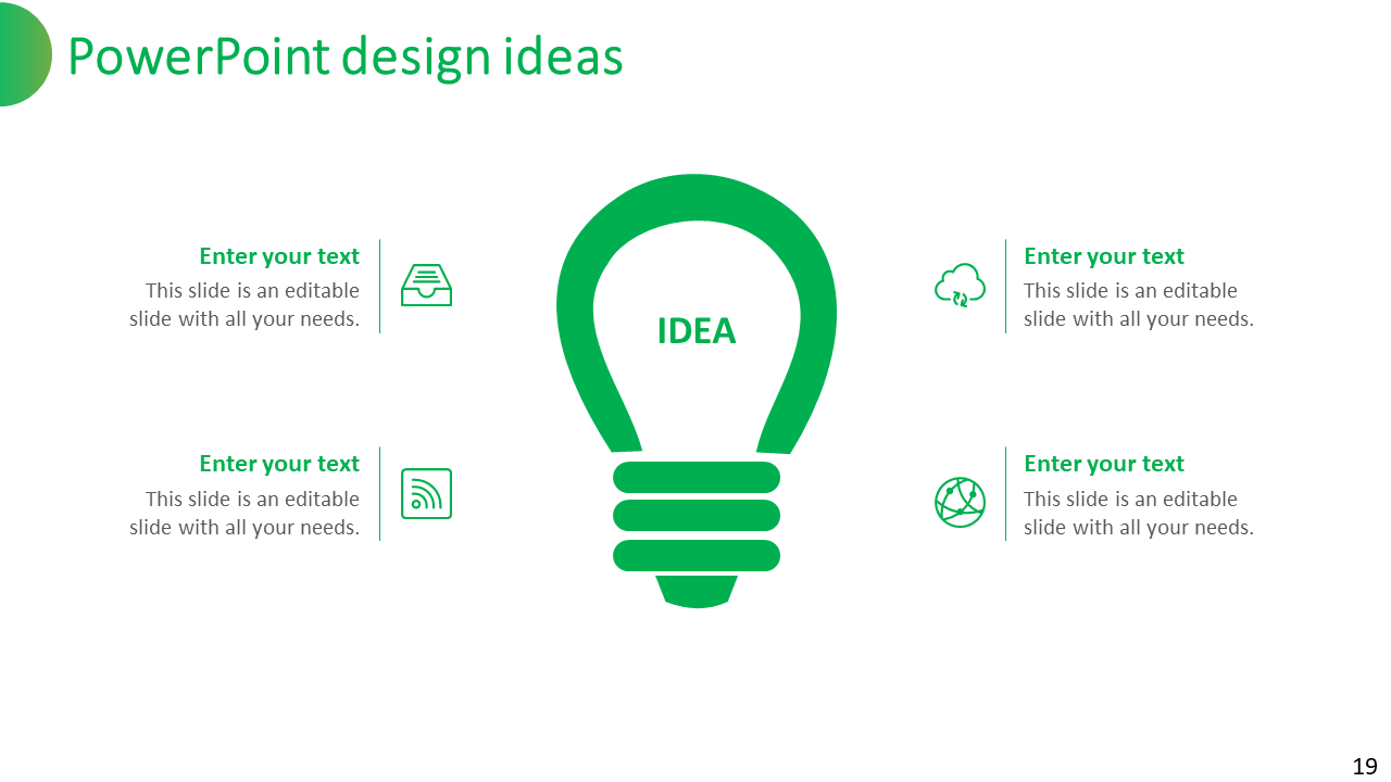 Affordable PowerPoint Design Ideas With Bulb Model